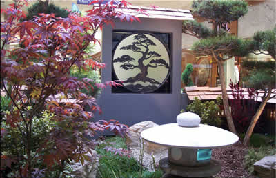 Japanese Garden exhibit at South Coast Plaza